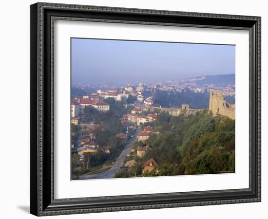 Town of Veliko Tarnovo and Walls of Tsarevets Fortress from Tsarevets Hill, Bulgaria-Richard Nebesky-Framed Photographic Print