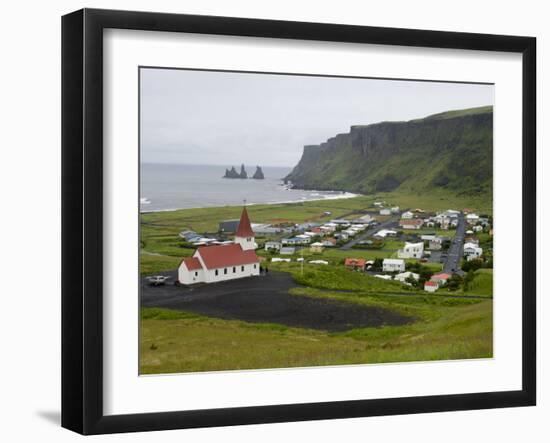 Town of Vik, South Coast of Iceland-Inaki Relanzon-Framed Photographic Print