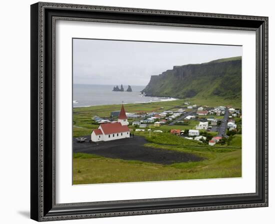 Town of Vik, South Coast of Iceland-Inaki Relanzon-Framed Photographic Print