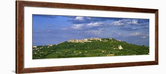 Town on a Hill, Montepulciano, Val Di Chiana, Siena Province, Tuscany, Italy-null-Framed Photographic Print