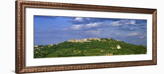 Town on a Hill, Montepulciano, Val Di Chiana, Siena Province, Tuscany, Italy-null-Framed Photographic Print