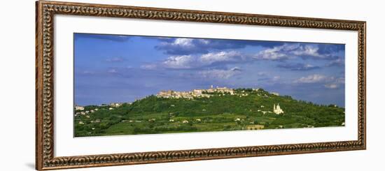 Town on a Hill, Montepulciano, Val Di Chiana, Siena Province, Tuscany, Italy-null-Framed Photographic Print