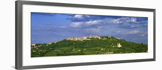 Town on a Hill, Montepulciano, Val Di Chiana, Siena Province, Tuscany, Italy-null-Framed Photographic Print