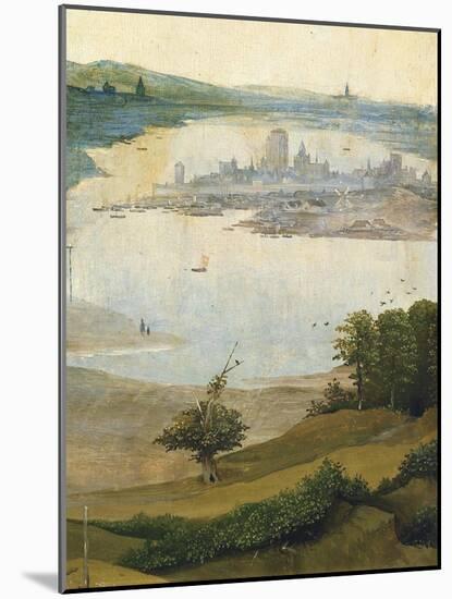 Town on Island in Lake, from Adoration of the Magi, Tripytch, C.1495-Hieronymus Bosch-Mounted Giclee Print