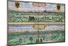 Town Plan of Vienna and Buda, from "Civitates Orbis Terrarum"-Joris Hoefnagel-Mounted Giclee Print