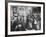 Town Residents Standing in Gas Station, Discussing Problems Caused by Oil Boom-Bernard Hoffman-Framed Photographic Print