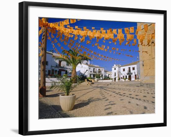 Town Square with Streamers in Regional Colours, Altea, Alicante, Valencia, Spain, Europe-Ruth Tomlinson-Framed Photographic Print