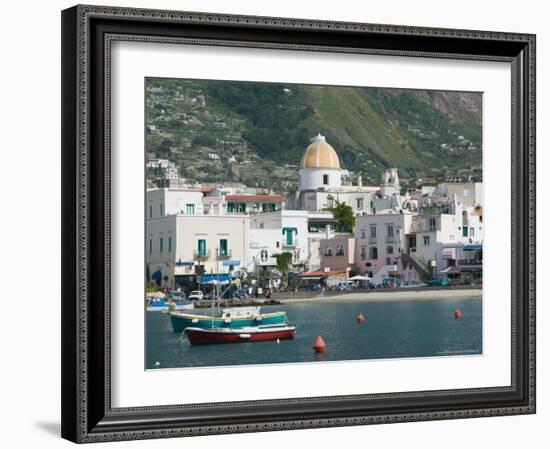 Town View from Fishing Port, Forio, Ischia, Bay of Naples, Campania, Italy-Walter Bibikow-Framed Photographic Print