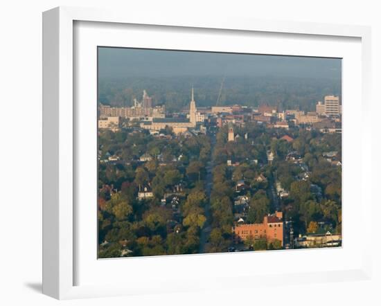 Town View from Grandad Bluff, La Crosse, Wisconsin-Walter Bibikow-Framed Photographic Print