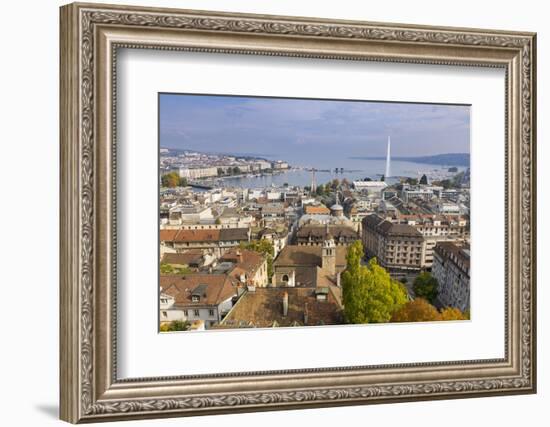 Town view from St. Peter's Cathedral, Geneva, Switzerland, Europe-John Guidi-Framed Photographic Print