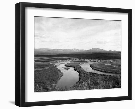 Town View of Iditarod, Alaska Photograph - Iditarod, AK-Lantern Press-Framed Art Print