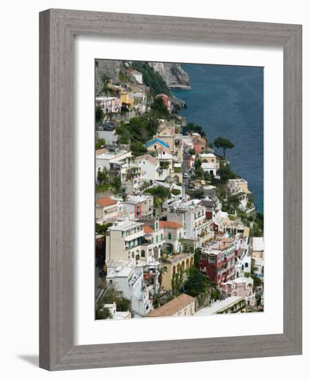 Town View, Positano, Amalfi Coast, Campania, Italy-Walter Bibikow-Framed Photographic Print