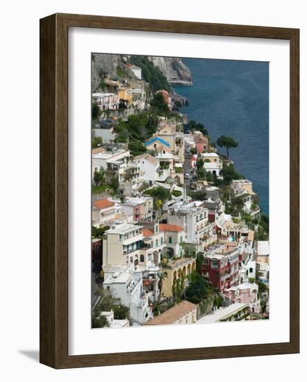 Town View, Positano, Amalfi Coast, Campania, Italy-Walter Bibikow-Framed Photographic Print