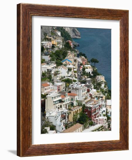 Town View, Positano, Amalfi Coast, Campania, Italy-Walter Bibikow-Framed Photographic Print