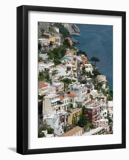 Town View, Positano, Amalfi Coast, Campania, Italy-Walter Bibikow-Framed Photographic Print