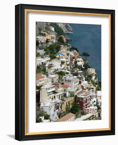 Town View, Positano, Amalfi Coast, Campania, Italy-Walter Bibikow-Framed Photographic Print