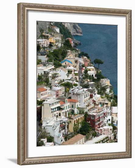 Town View, Positano, Amalfi Coast, Campania, Italy-Walter Bibikow-Framed Photographic Print