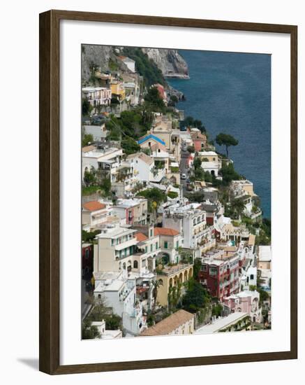 Town View, Positano, Amalfi Coast, Campania, Italy-Walter Bibikow-Framed Photographic Print