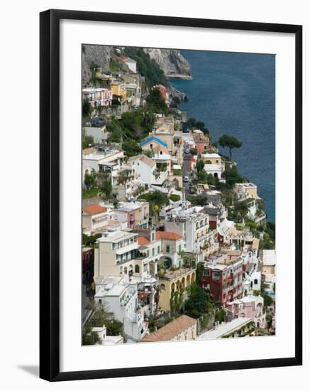 Town View, Positano, Amalfi Coast, Campania, Italy-Walter Bibikow-Framed Photographic Print