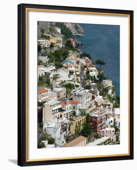 Town View, Positano, Amalfi Coast, Campania, Italy-Walter Bibikow-Framed Photographic Print