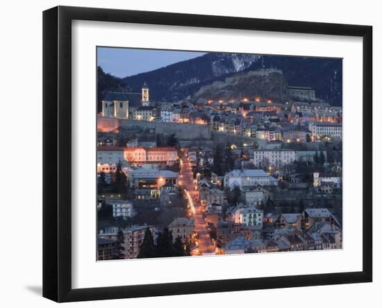 Town View with Ave de la Republique, Alpes Briancon-Walter Bibikow-Framed Photographic Print