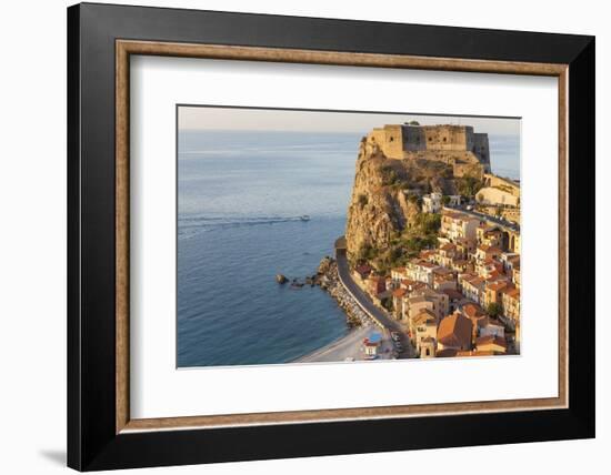 Town View with Castello Ruffo, Scilla, Calabria, Italy-Peter Adams-Framed Photographic Print