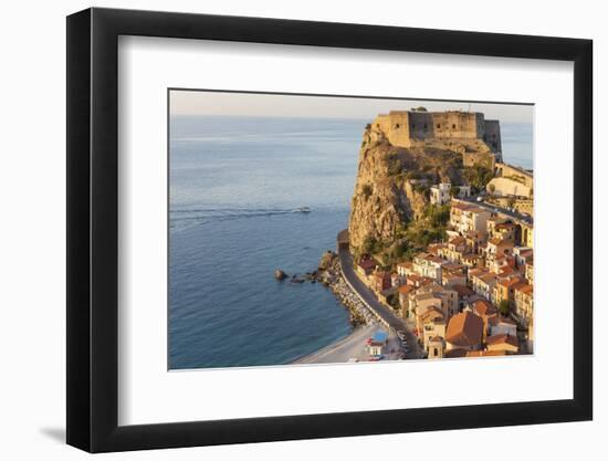 Town View with Castello Ruffo, Scilla, Calabria, Italy-Peter Adams-Framed Photographic Print