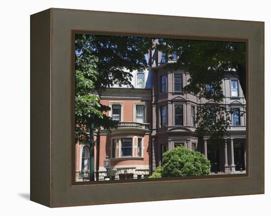 Townhouses in Commonwealth Avenue, Boston, Massachusetts, USA-Amanda Hall-Framed Premier Image Canvas