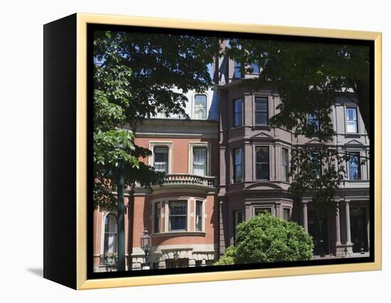 Townhouses in Commonwealth Avenue, Boston, Massachusetts, USA-Amanda Hall-Framed Premier Image Canvas