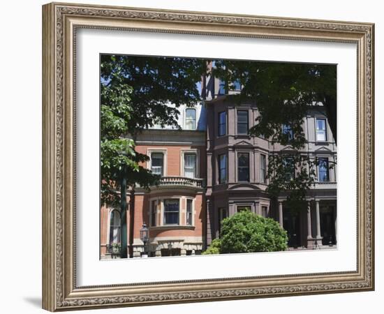 Townhouses in Commonwealth Avenue, Boston, Massachusetts, USA-Amanda Hall-Framed Photographic Print