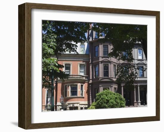 Townhouses in Commonwealth Avenue, Boston, Massachusetts, USA-Amanda Hall-Framed Photographic Print