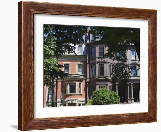 Townhouses in Commonwealth Avenue, Boston, Massachusetts, USA-Amanda Hall-Framed Photographic Print