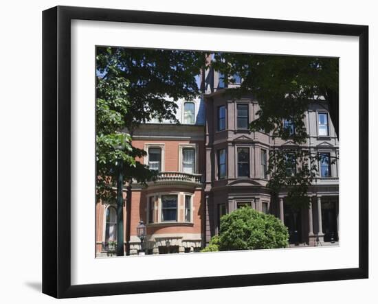 Townhouses in Commonwealth Avenue, Boston, Massachusetts, USA-Amanda Hall-Framed Photographic Print