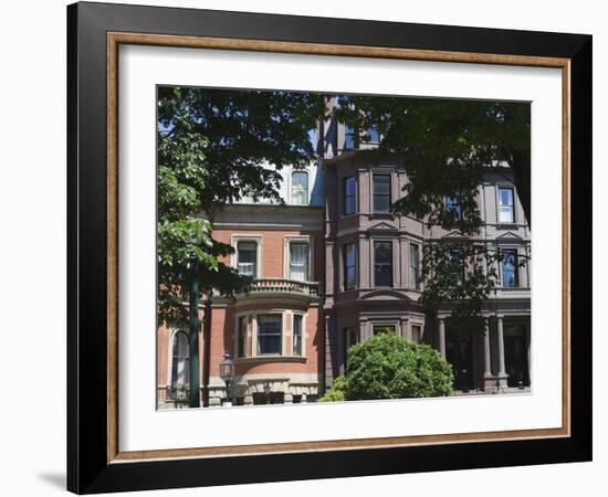 Townhouses in Commonwealth Avenue, Boston, Massachusetts, USA-Amanda Hall-Framed Photographic Print