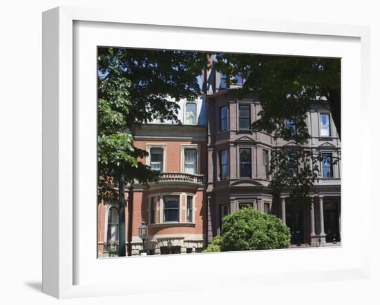 Townhouses in Commonwealth Avenue, Boston, Massachusetts, USA-Amanda Hall-Framed Photographic Print