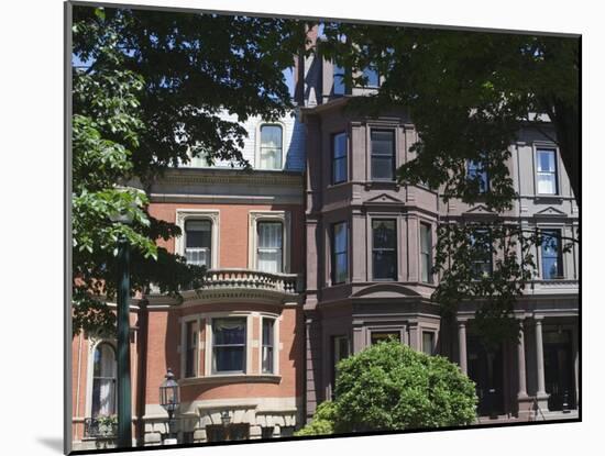 Townhouses in Commonwealth Avenue, Boston, Massachusetts, USA-Amanda Hall-Mounted Photographic Print