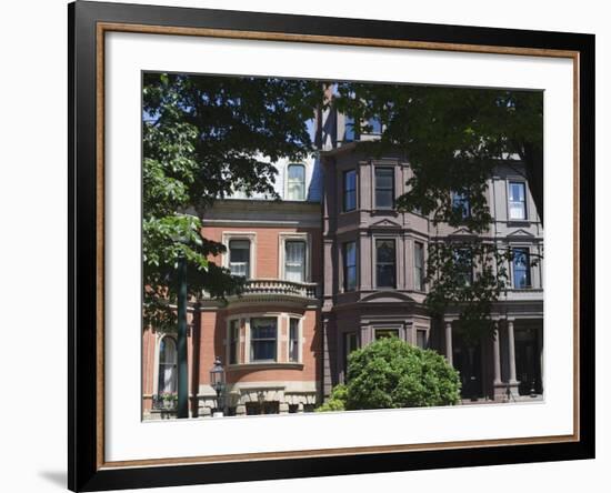 Townhouses in Commonwealth Avenue, Boston, Massachusetts, USA-Amanda Hall-Framed Photographic Print