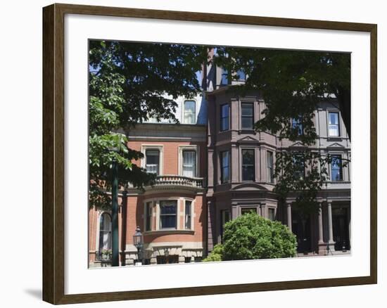 Townhouses in Commonwealth Avenue, Boston, Massachusetts, USA-Amanda Hall-Framed Photographic Print