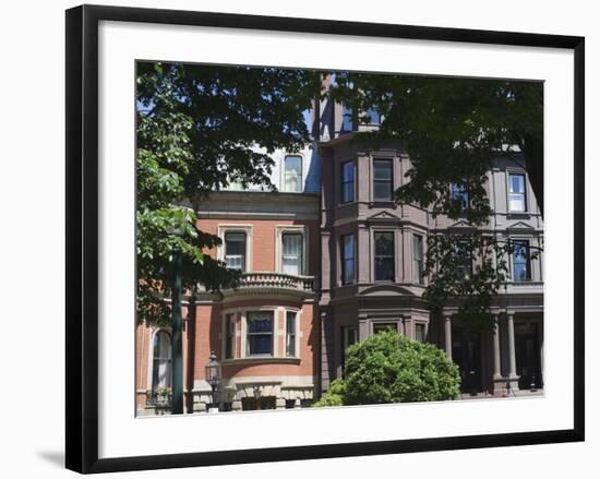 Townhouses in Commonwealth Avenue, Boston, Massachusetts, USA-Amanda Hall-Framed Photographic Print