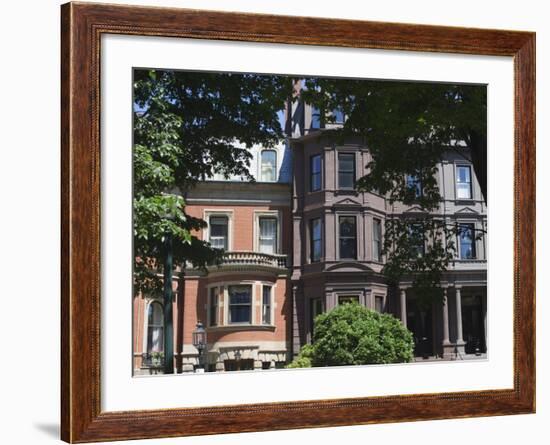 Townhouses in Commonwealth Avenue, Boston, Massachusetts, USA-Amanda Hall-Framed Photographic Print