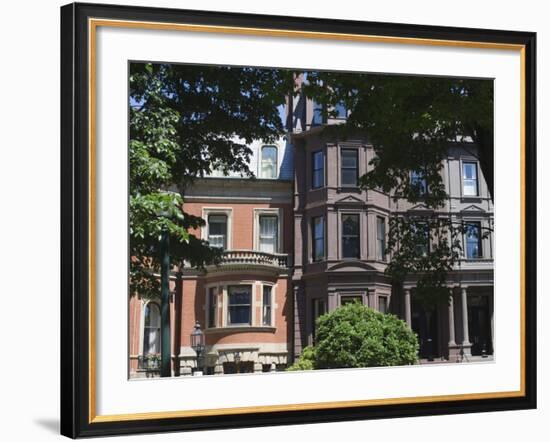 Townhouses in Commonwealth Avenue, Boston, Massachusetts, USA-Amanda Hall-Framed Photographic Print