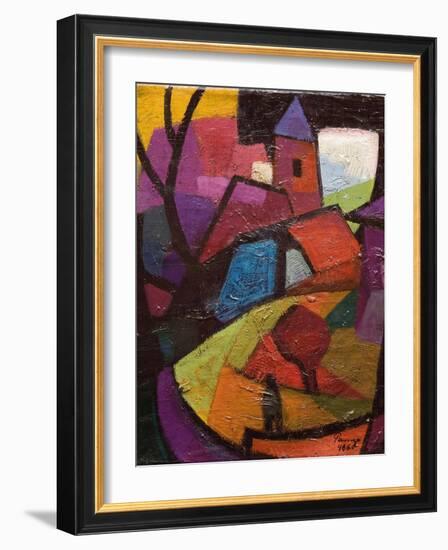 Townscape, Badacsony Hillside-Emil Parrag-Framed Giclee Print