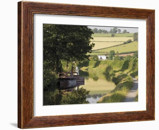 Towpath, Monmouth and Brecon Canal, Tal Y Bont, Powys, Mid-Wales, Wales, United Kingdom-David Hughes-Framed Photographic Print