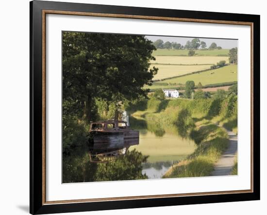 Towpath, Monmouth and Brecon Canal, Tal Y Bont, Powys, Mid-Wales, Wales, United Kingdom-David Hughes-Framed Photographic Print