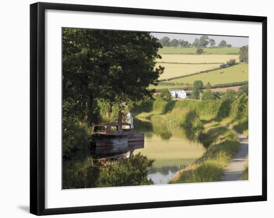 Towpath, Monmouth and Brecon Canal, Tal Y Bont, Powys, Mid-Wales, Wales, United Kingdom-David Hughes-Framed Photographic Print