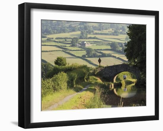 Towpath, Monmouth and Brecon Canal, Tal Y Bont, Powys, Mid-Wales, Wales, United Kingdom-David Hughes-Framed Photographic Print