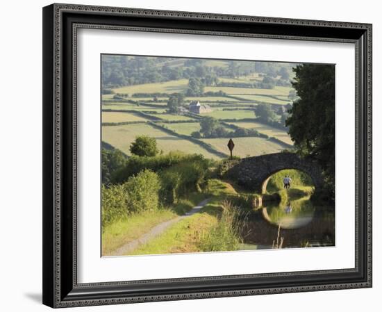 Towpath, Monmouth and Brecon Canal, Tal Y Bont, Powys, Mid-Wales, Wales, United Kingdom-David Hughes-Framed Photographic Print