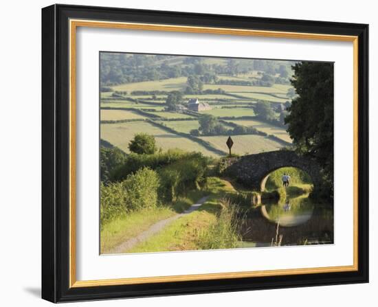Towpath, Monmouth and Brecon Canal, Tal Y Bont, Powys, Mid-Wales, Wales, United Kingdom-David Hughes-Framed Photographic Print
