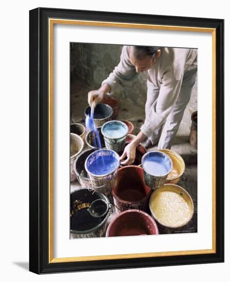 Toy and Joy Contemporary Jaipur Hand Block Printing Works, Jaipur, Rajasthan State, India-John Henry Claude Wilson-Framed Photographic Print
