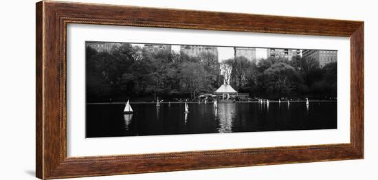 Toy Boats Floating on Water, Central Park, Manhattan, New York City, New York State, USA-null-Framed Photographic Print